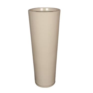 Imagem de Vaso de Planta Decorativo em Polietileno Vasos para Plantas Grandes Coluna Luxo Moderno Casa e Jardim(2,bege liso)