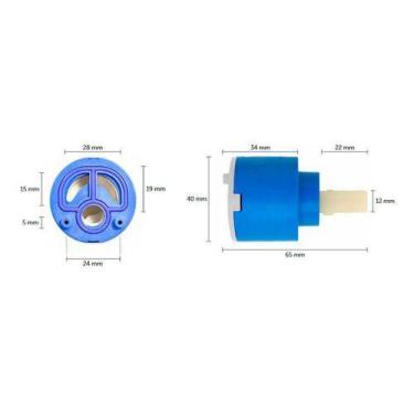 Imagem de Reparo Monocomando Blukit Kimetais Lorenzetti Kelly Jap 40mm, Azul