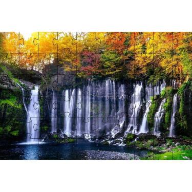 Imagem de Kit 2 Quebra-Cabeça Cachoeiras Do Mundo De 24 Peças Grandes