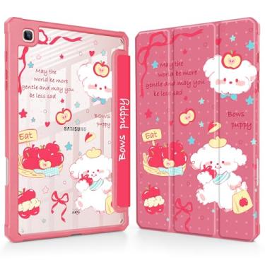 Imagem de Mektron Capa para Samsung Galaxy Tab S6 Lite 10,4 polegadas 2024/2022/2020 com suporte para caneta S, visualização em vários ângulos com capa à prova de choque, capa transparente + suporte de três