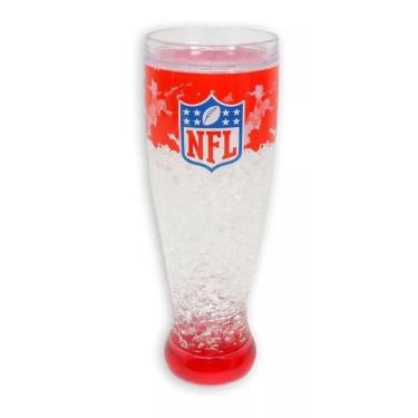 Imagem de Copo Taça Chopp Pilsner Nfl Vermelho Gel Congelante 450Ml