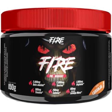 Imagem de Absolut Nutrition, Pré-treino complementado com Beta-alanina, Arginina, Taurina, e Cafeína, Sabor laranja, Fire, 150 gramas