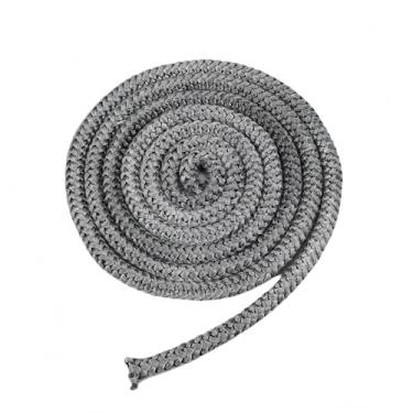 Imagem de arrccholiy Gaxeta de fogão a lenha, 5/40.6 cmx 299.7 cm fibra de vidro grafite 550.0 °C (550 ℃) de resistência a altas temperaturas, substituição de corda de vedação redonda para portas de lareira de