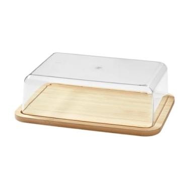 Imagem de Generic Manteigueira com tampa retangular, prática, para guardar queijos, bandeja para guardar manteiga, recipiente para geladeira, balcão de cozinha, L