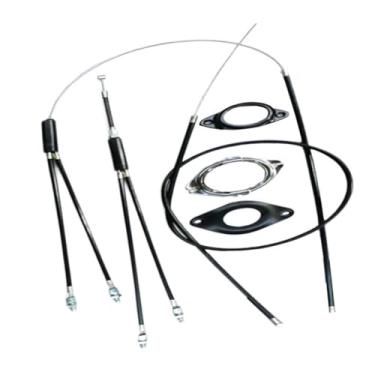 Imagem de lahomia Cabos de freio BMX Gyro (conjunto completo), rotor giratório dianteiro e traseiro (superior e inferior), sistema de giroscópio BMX conjunto completo de cabos de freio