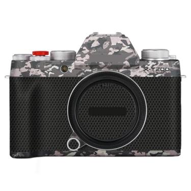 Imagem de XT200 Película de vinil anti-riscos para câmera FujiFilm X-T200 Adesivo de acessórios de fotografia de filme de desenho animado (Camuflagem de campo)