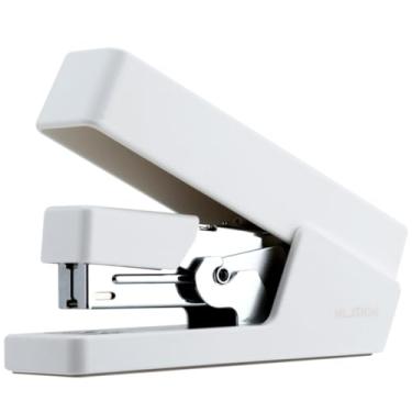 Imagem de Grampeador sem esforço, grampeador de escritório, capacidade para 25 folhas, grampeador manual multifuncional para estudantes, família, corpo ABS, estrutura de aço, um compartimento de armazenamento