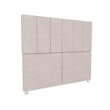 Imagem de Cabeceira Estofada Com Pé De Cama Box Casal E Queen Modelo Dubai(BEGE,QUEEN 1.60)