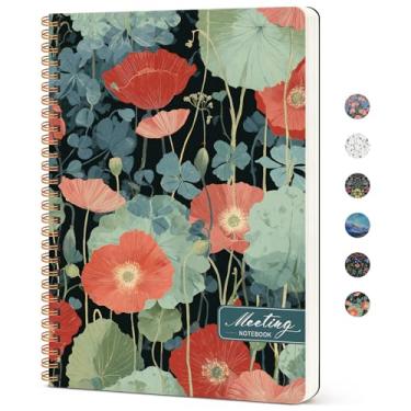 Imagem de Caderno de reuniões para organização do trabalho, caderno de minutos de reunião estética para trabalho, organizador de agenda de projetos de eventos, perfeito para escritório, escola, material