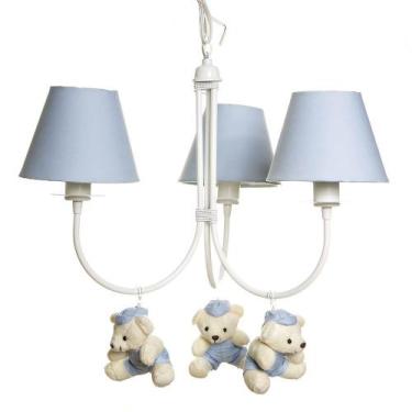 Imagem de Lustre 3L Ariel Com 3 Ursinhos De Boné Quarto Bebê Infantil - Potinho 