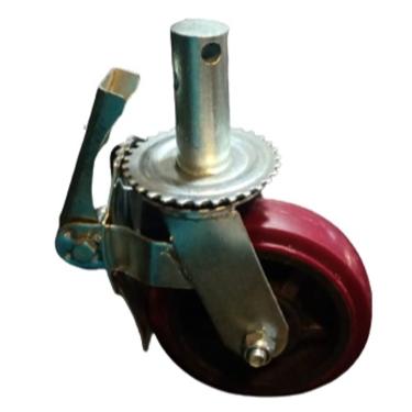 Imagem de Roda 6`` Pu C/ Trava P/ Andaime Kit C/ 4 Unids.