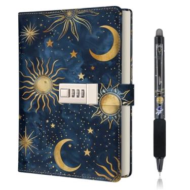 Imagem de Diary with Lock for Boys Girls Ages 8-12, A5 Password Locked Journal Notebook with Pen Birthday Gifts for Teen Boys 8 10 12 14 16 Year Old, Secret Journal Travel Diary Back to School Christmas Gifts