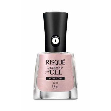 Imagem de Esmalte Risqué Diamond Gel Metálico Ballet 9,5ml - Risque