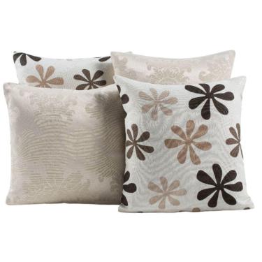 Imagem de Capa Almofada Estampada Jacquard Decorativas com Ziper 4 unidades