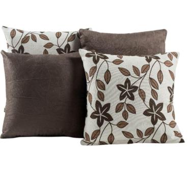 Imagem de Capa Almofada Estampada Jacquard Decorativas com Ziper 4 unidades