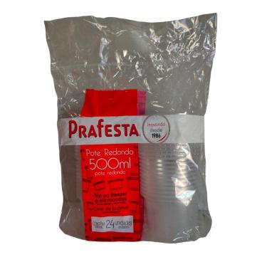 Imagem de Pote Redondo Freezer e Micro-ondas 500ml com Tampa Prafesta c/24 un