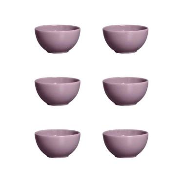 Imagem de Conj. 6 Bowls Slim Cerâmica Branca 350ml - Decoração