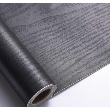 Imagem de Papel de parede Arthome Peel and Stick Black Wood Contact 17x393cm - A