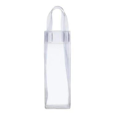 Imagem de Sacola Ice Bag PVC Transparente para Garrafa com Gelo - Ateliê Toque F