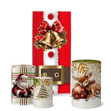 Imagem de Trio Capas Cilindro + Painel Lateral Romano Natal (K5NAT0052)