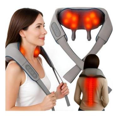 Imagem de Massageador Cervical sem fio Ombros Lombar Pescoço Portátil Colete - M
