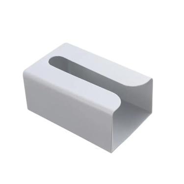Imagem de Porta-lenços de papel para toalha de papel para bancada e parede, suporte de guardanapo para casa, banheiro, suporte de caixa de lenços de cozinha (cinza)