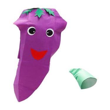 Imagem de UGPLM Fantasia de fruta linda fantasia para festa temática de Halloween dramatização meninos meninas, Formato de Berinjela