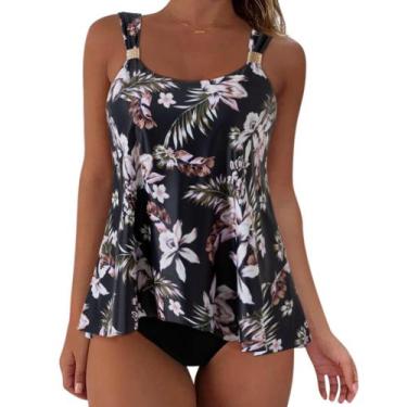 Imagem de Fatos de banho Tankini SUUKSESS Ruffle High Wisted Tummy Control