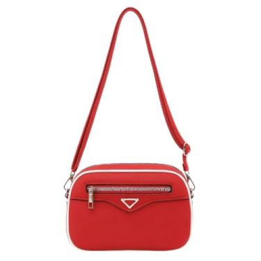 Imagem de ALWY Bolsa Feminina Transversal Couro Sintético Pequena Passeio (Vermelho)