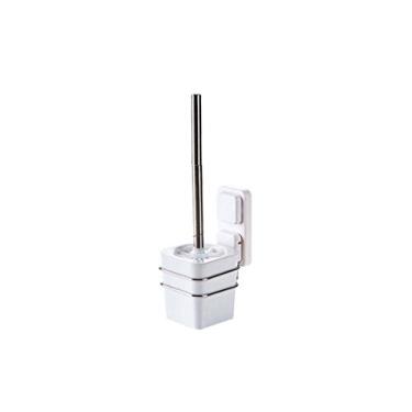 Imagem de Escova de vaso sanitário simples e criativa montada na parede com base escova de limpeza de banheiro conjunto doméstico escova de vaso sanitário escova de vaso sanitário e suporte