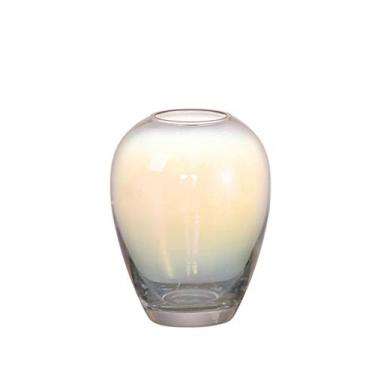 Imagem de CYYHGD Vaso de vidro para flores vaso de vidro vaso de vidro decoração de mesa de sala de estar para casa vaso transparente 7,87 polegadas 11,02 polegadas vaso de flores