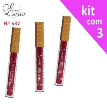 Imagem de -Kit Lip Tint Metalizado 537 (3 Un.) - Max Love