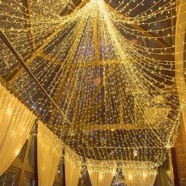 Imagem de Pisca Pisca 10M 100 Leds 220V 8 Funções Fio Transparente Luz De Natal 