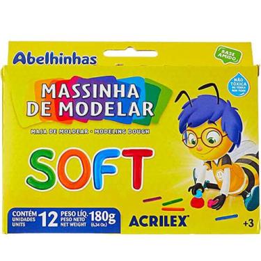 Imagem de Massinha de Modelar Soft 180g com 12 Unidades - Acrilex