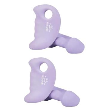 Imagem de harayaa Halteres de 2 peças com de peso de mão, exercícios de fitness, exercícios de treino, halteres, design ergonômico, fosco para ginástica de, Roxo