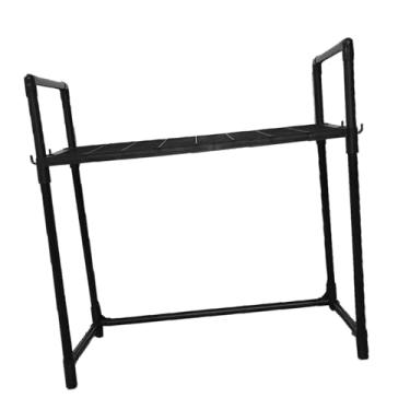 Imagem de AYNEFY Racks de Armazenamento Rack de Armazenamento de Metal Multiuso, Mais Largo, Mais Grosso, Bancada, Forno de Micro-ondas, Fabricante de Pão, Prateleira Organizadora Com Corrimão, Ganchos,