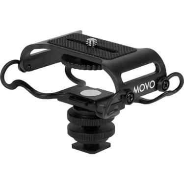Imagem de Movo SMM5-B Suporte universal para microfone e gravador portátil – Serve para Zoom H1n, H2n, H4n, H5, H6, Tascam DR-40x, DR-05x, DR-07x e outros com um parafuso de montagem de 0,64 cm (preto)