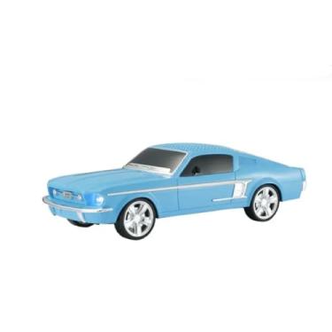 Imagem de Xtrad, CAIXA SOM PORTATIL BLUETOOTH FM USB TWS 10W RMS CARRO MUSTANG AZUL SKY WS-1967