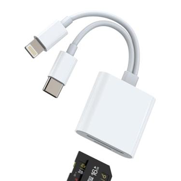 Imagem de Leitor de cartão USB C Lightning para SD Micro SD para iPhone16 15 14 para iPad Pro Câmera Android TF Transferência de Memória Tipo C Adaptador para Apple Mac Laptop Armazenamento Externo Digital