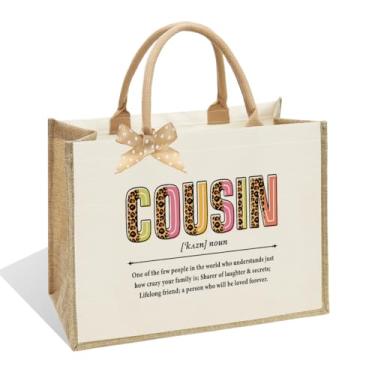 Imagem de NBIAN Sacola personalizada para primos - presentes de primos para mulheres | Presente para melhor amiga, irmã | aniversário e Natal com inspiração