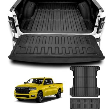 Imagem de TTX LIGHTING Tapete de cama de caminhão de 1,7 m e tapete de porta traseira adequado para Dodge Ram 1500 2019-2025 (NÃO é para 1500 Classic) Acessórios não para Rambox - Forro de cama para caminhonete