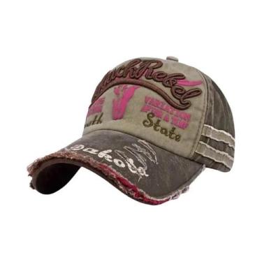 Imagem de Boné De Beisebol Vintage Unissex Em Algodão Lavado Com Bordado De Letr