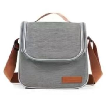Imagem de Bolsa Térmica Para Marmita Trabalho Alimentos Lancheira Reforçada Fitness (Cinza)