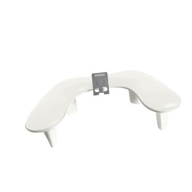 Imagem de FashionCha Apoio de braço para manicure com suporte para telefone, almofada confortável e portátil para descanso de mão, ferramenta para unhas dos pés, Branco