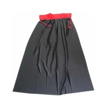 Imagem de Capa Preta Gola Vermelha Fantasia Dia das Bruxa Drácula Pânico Fantasia Halloween Adulto Feminina Masculina Unissex