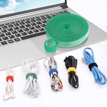 Imagem de Tiras de nylon reutilizáveis de 6 rolos, organizador de fios de fita de fixação