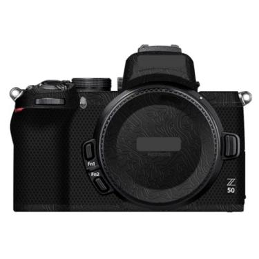 Imagem de Adesivo de capa de câmera Z 50 para Nikon Z50 película protetora de película protetora da pele e resistência ao desgaste Z50 (contorno preto brilhante)
