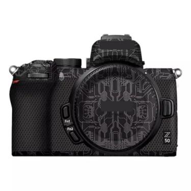 Imagem de Adesivo de capa de câmera Z 50 para Nikon Z50 película protetora de película protetora da pele e resistência ao desgaste Z50 (titânio de circuito)