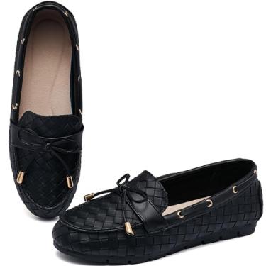 Imagem de Mocassim feminino casual na sapatilha elegante e confortável, Tecelagem preta, 42