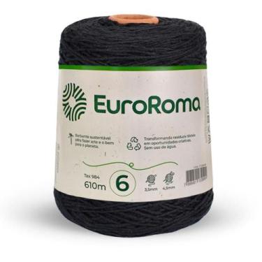 Imagem de Barbante Colorido 600G 4/6 Fios 610M Preto 1 - Euroroma